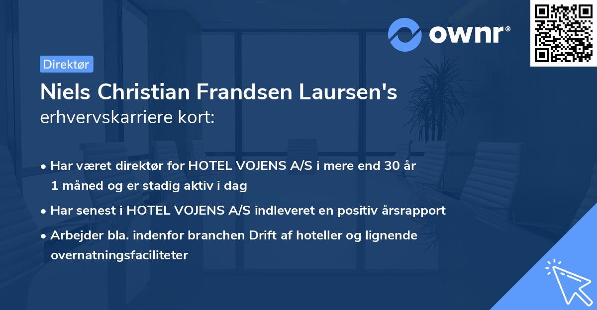 Niels Christian Frandsen Laursen's erhvervskarriere kort