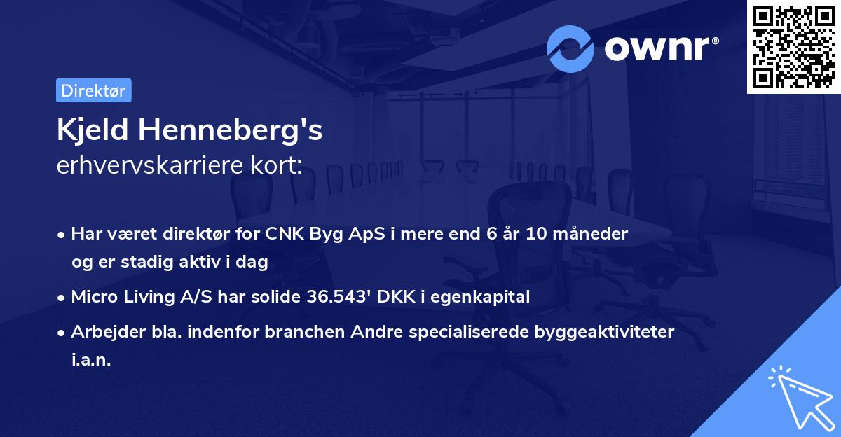 Kjeld Henneberg's erhvervskarriere kort