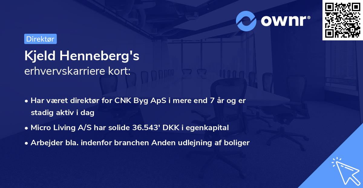 Kjeld Henneberg's erhvervskarriere kort