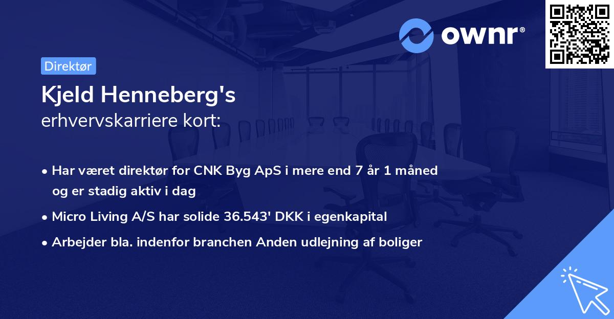Kjeld Henneberg's erhvervskarriere kort