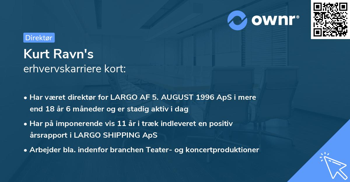 Kurt Ravn's erhvervskarriere kort