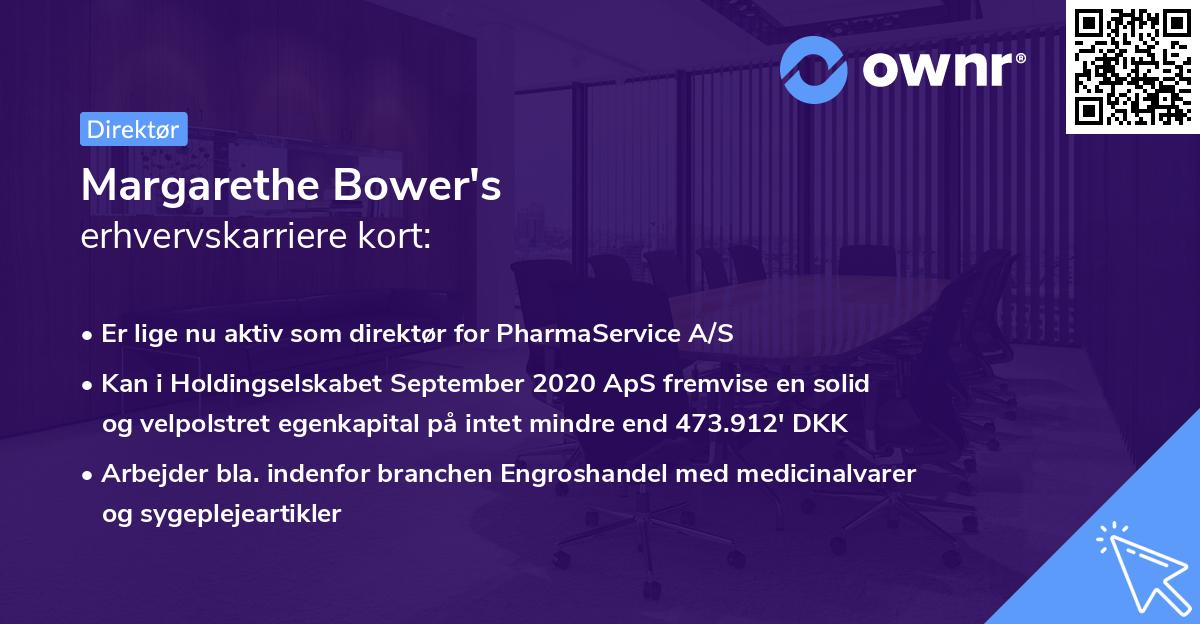 Margarethe Bower's erhvervskarriere kort