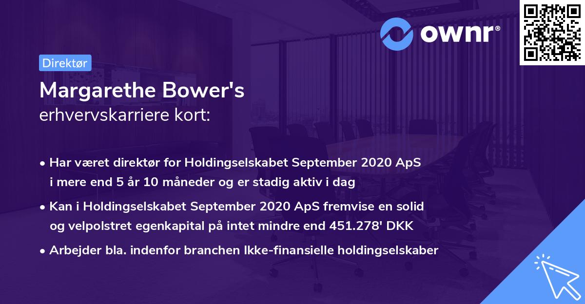 Margarethe Bower's erhvervskarriere kort