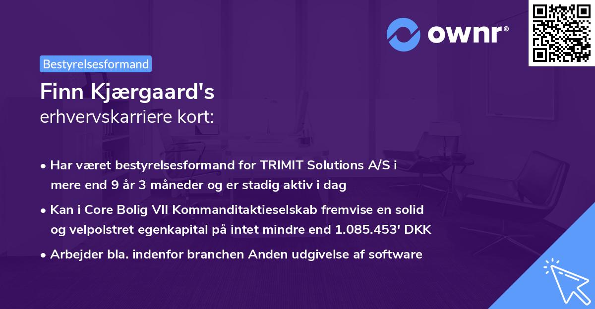 Finn Kjærgaard's erhvervskarriere kort