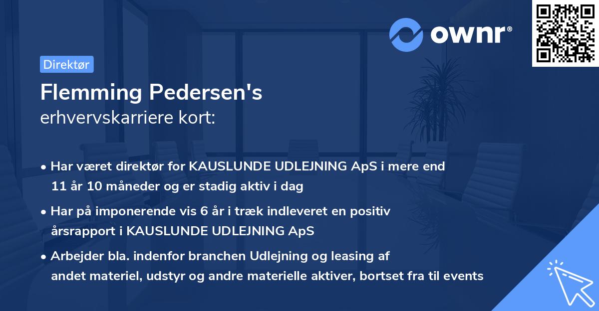 Flemming Pedersen's erhvervskarriere kort