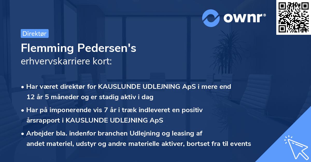 Flemming Pedersen's erhvervskarriere kort