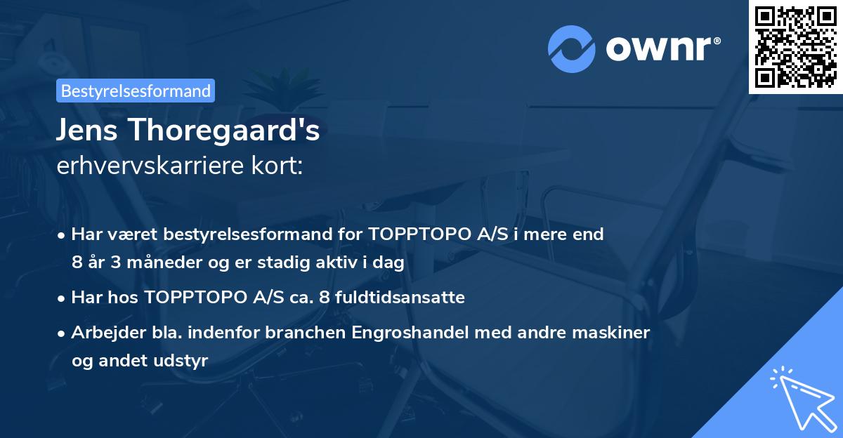 Jens Thoregaard's erhvervskarriere kort