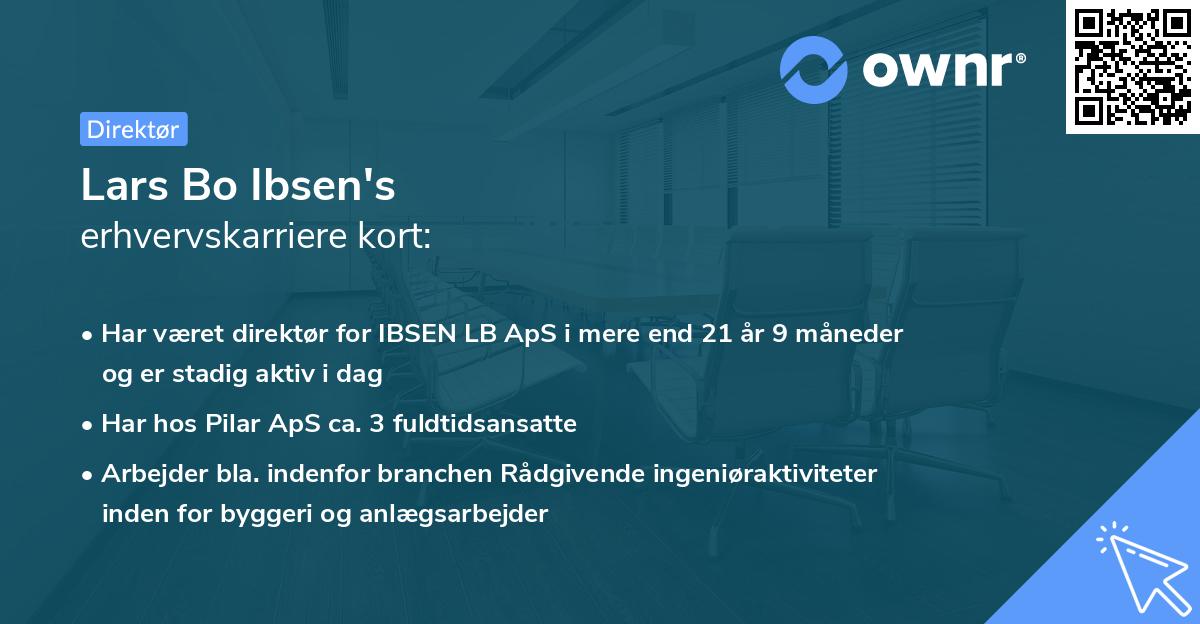 Lars Bo Ibsen's erhvervskarriere kort