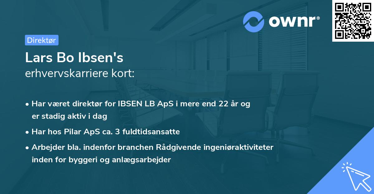Lars Bo Ibsen's erhvervskarriere kort