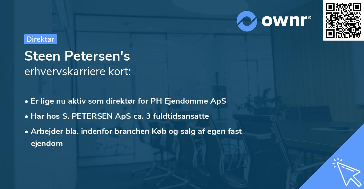 Steen Petersen's erhvervskarriere kort