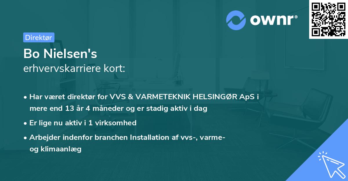 Bo Nielsen's erhvervskarriere kort