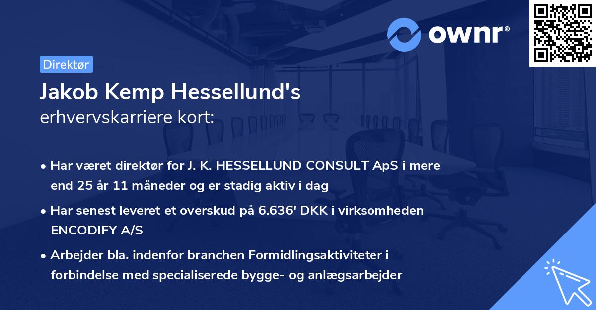 Jakob Kemp Hessellund's erhvervskarriere kort