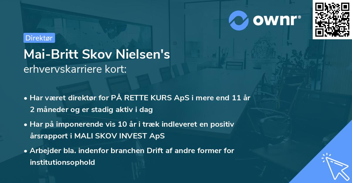 Mai-Britt Skov Nielsen's erhvervskarriere kort