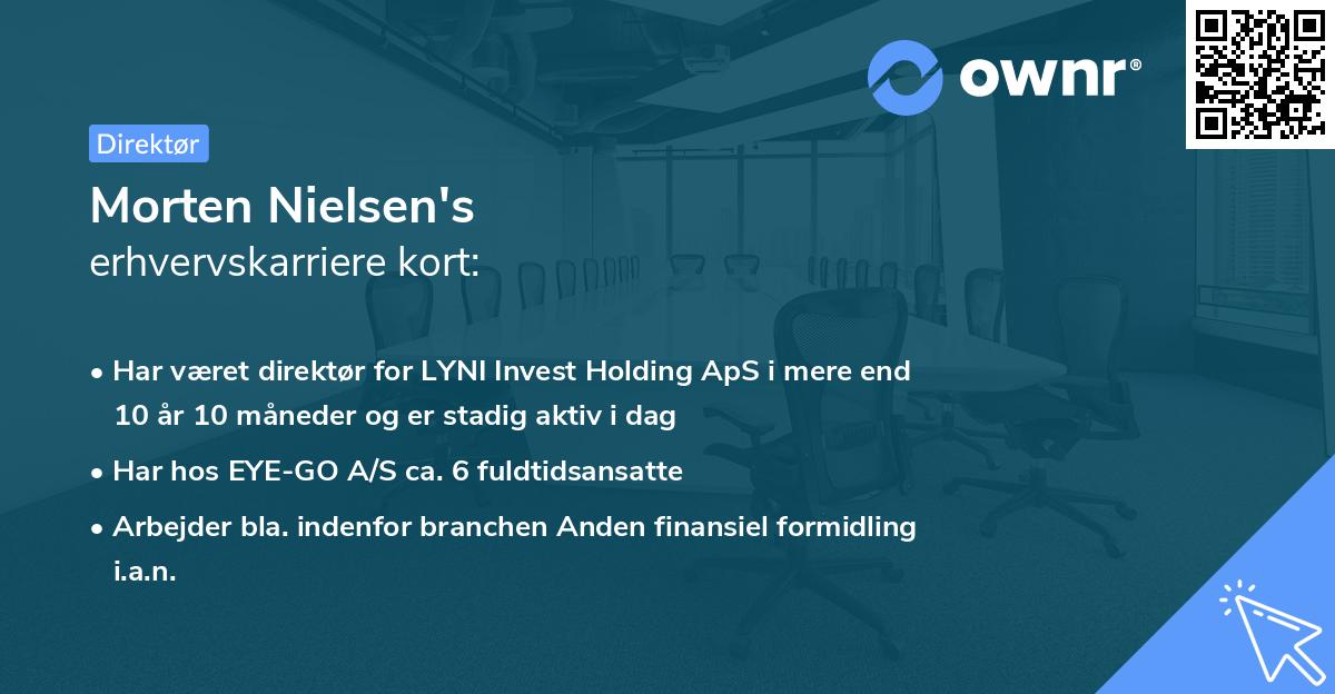 Morten Nielsen's erhvervskarriere kort