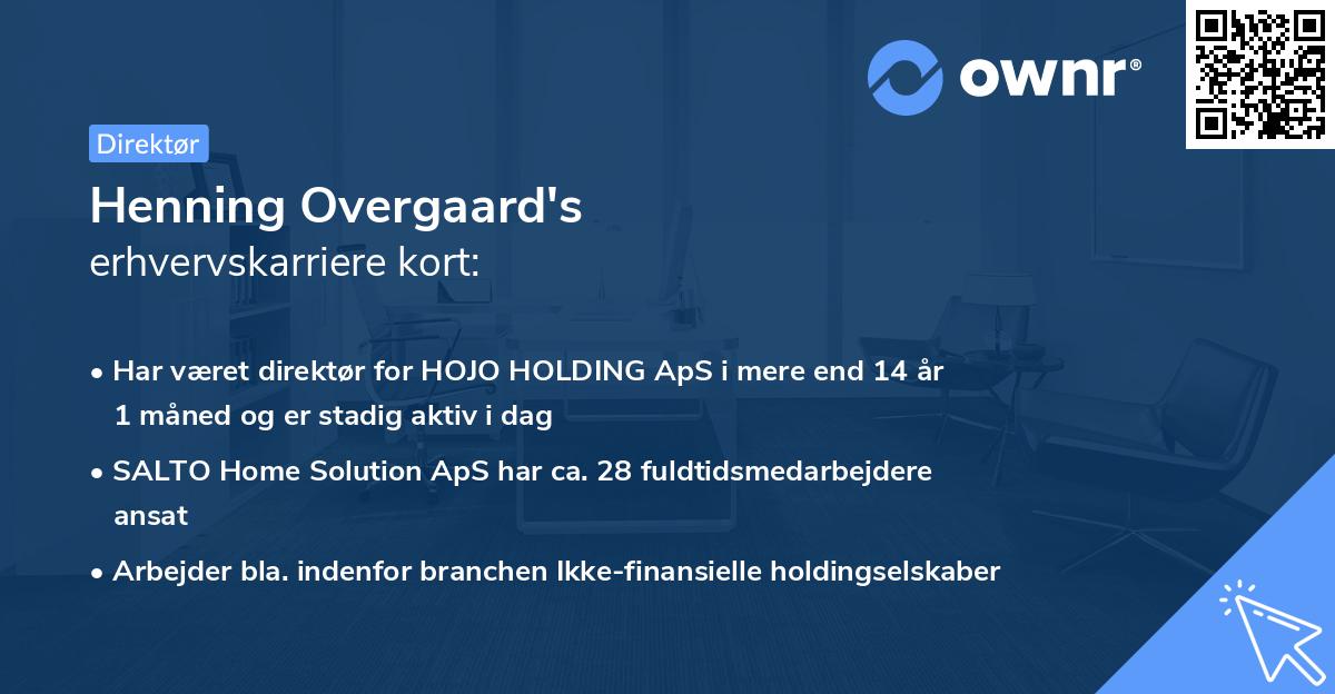 Henning Overgaard's erhvervskarriere kort