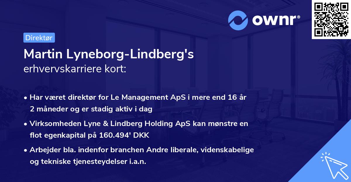 Martin Lyneborg-Lindberg's erhvervskarriere kort
