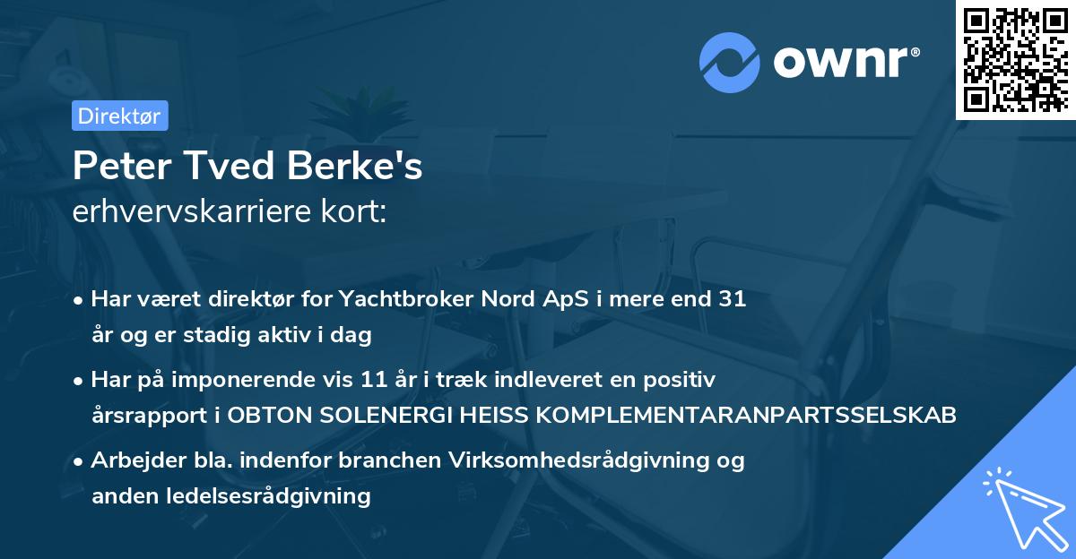 Peter Tved Berke's erhvervskarriere kort