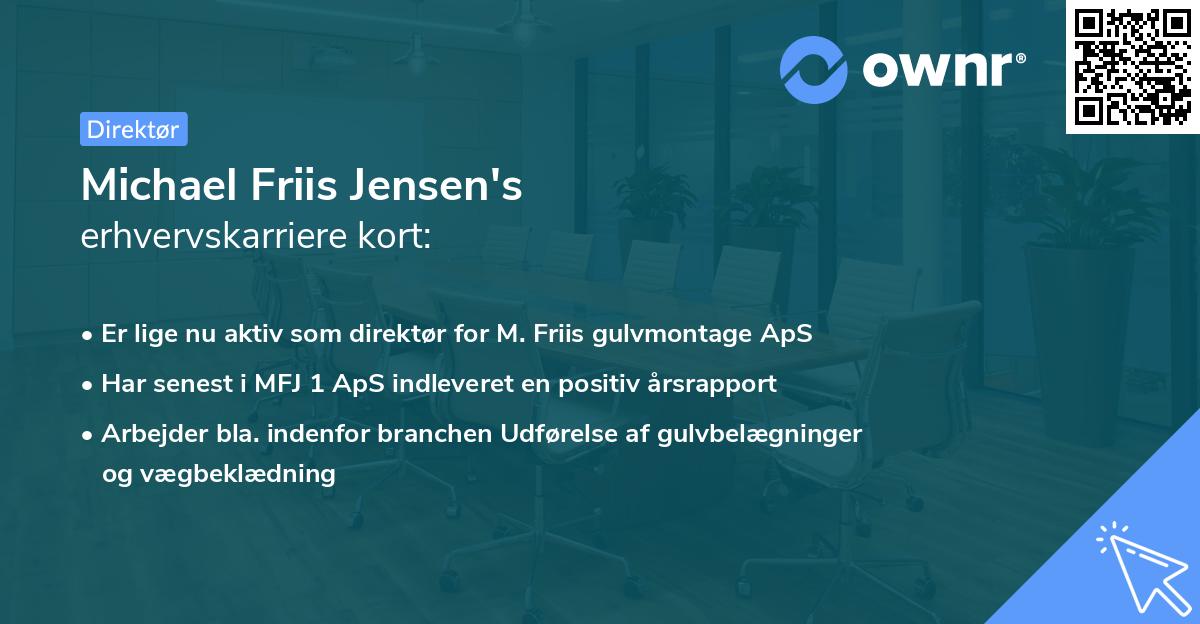 Michael Friis Jensen's erhvervskarriere kort