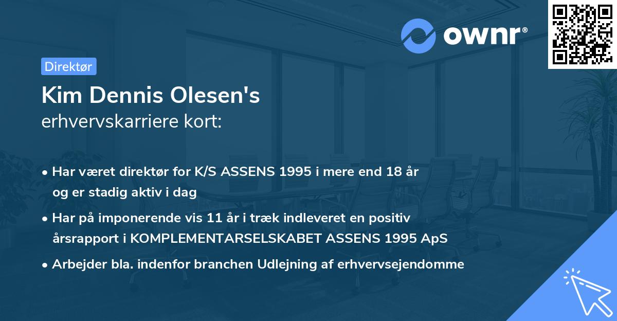Kim Dennis Olesen's erhvervskarriere kort