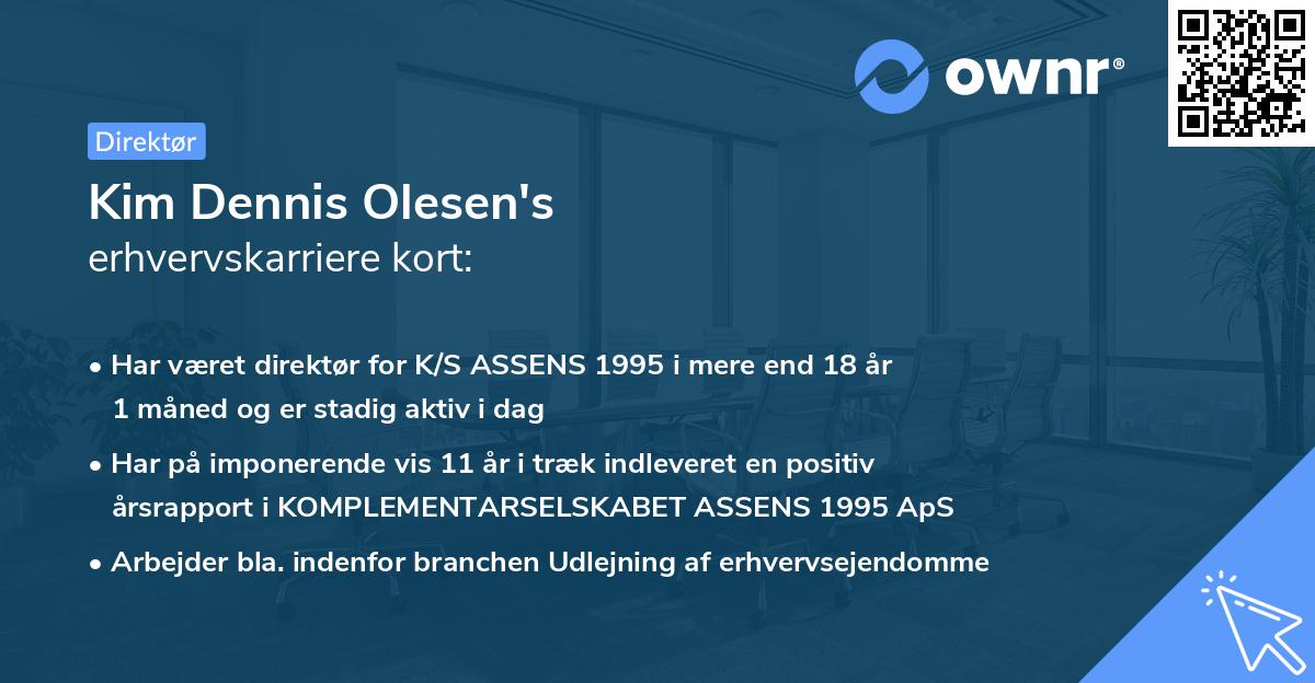 Kim Dennis Olesen's erhvervskarriere kort