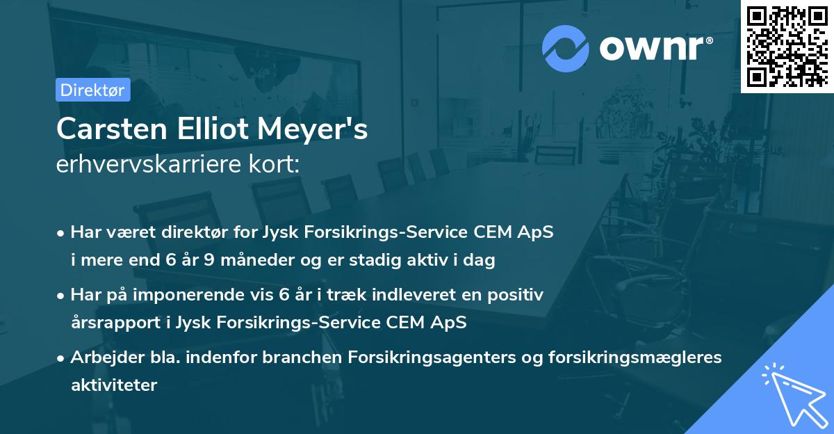 Carsten Elliot Meyer's erhvervskarriere kort