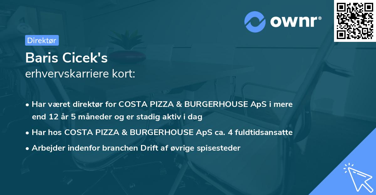 Baris Cicek's erhvervskarriere kort