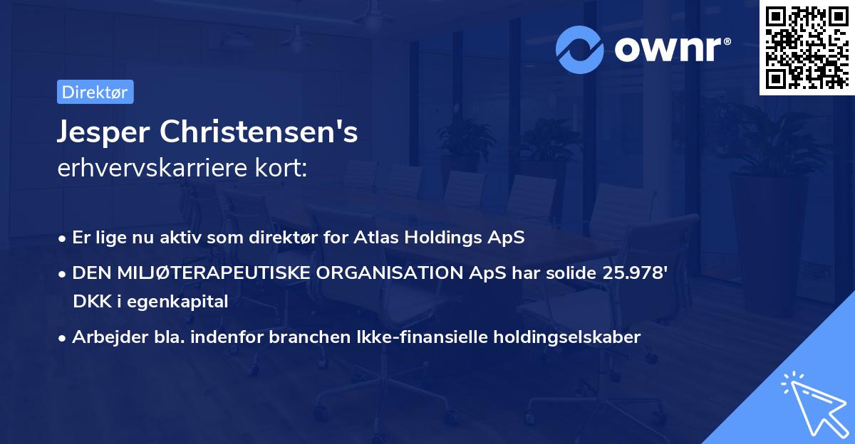 Jesper Christensen's erhvervskarriere kort