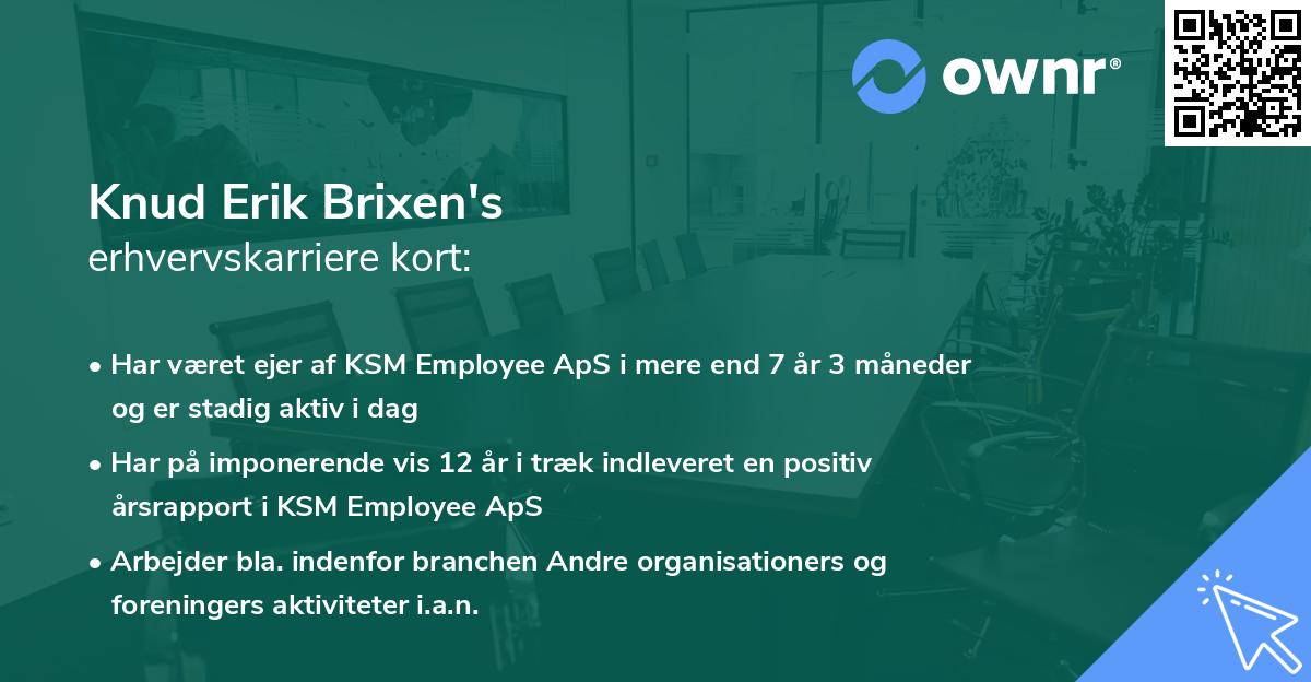 Knud Erik Brixen's erhvervskarriere kort