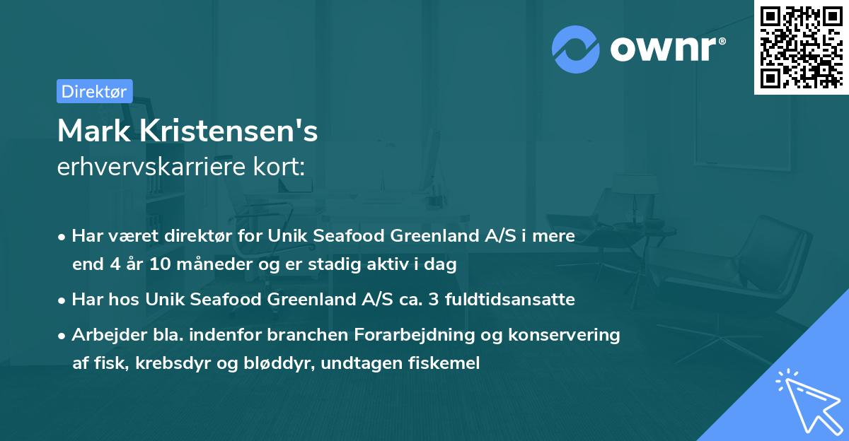 Mark Kristensen's erhvervskarriere kort