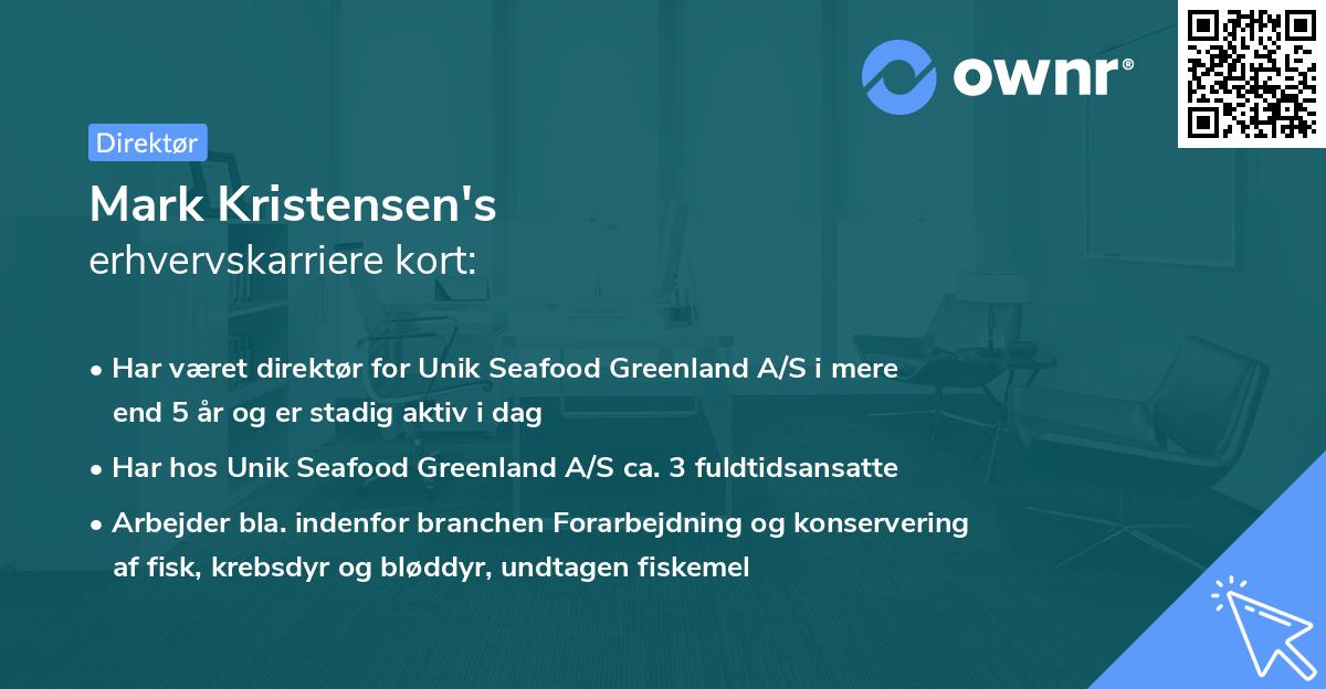 Mark Kristensen's erhvervskarriere kort