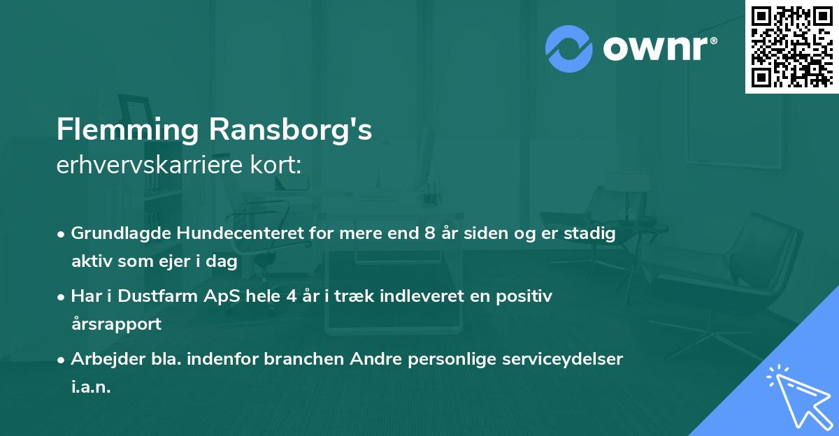 Flemming Ransborg's erhvervskarriere kort