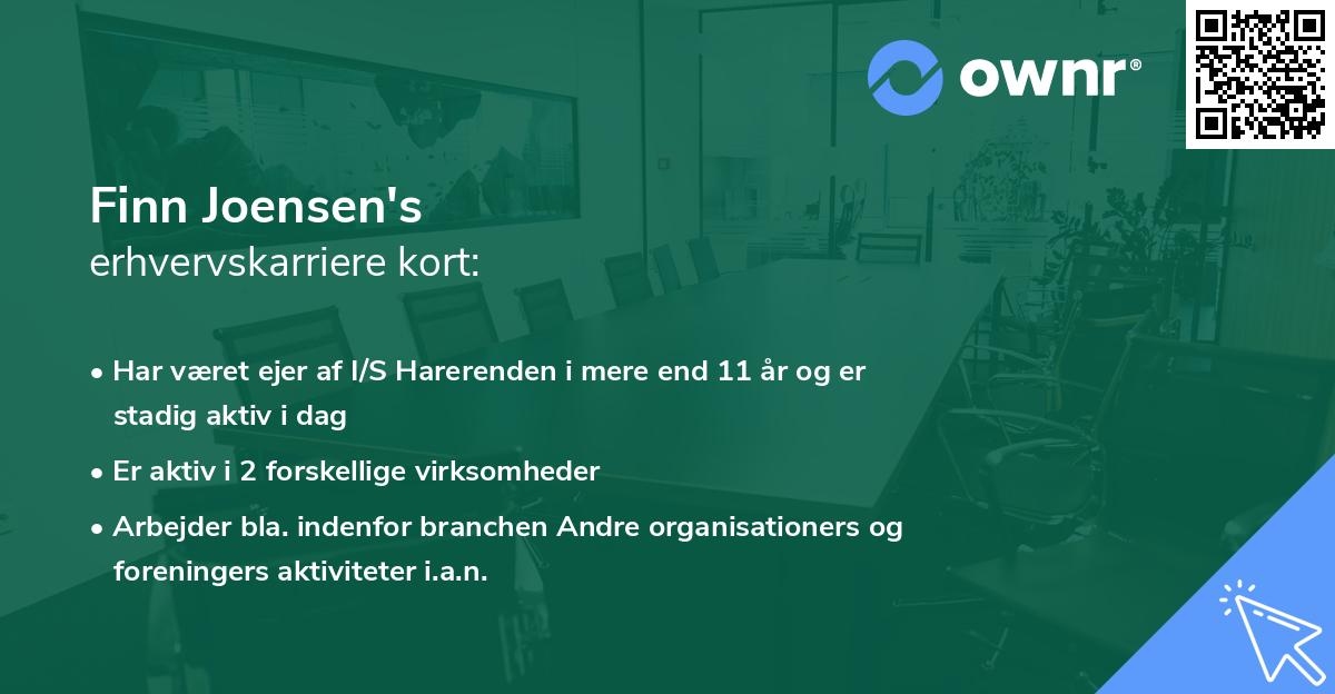 Finn Joensen's erhvervskarriere kort