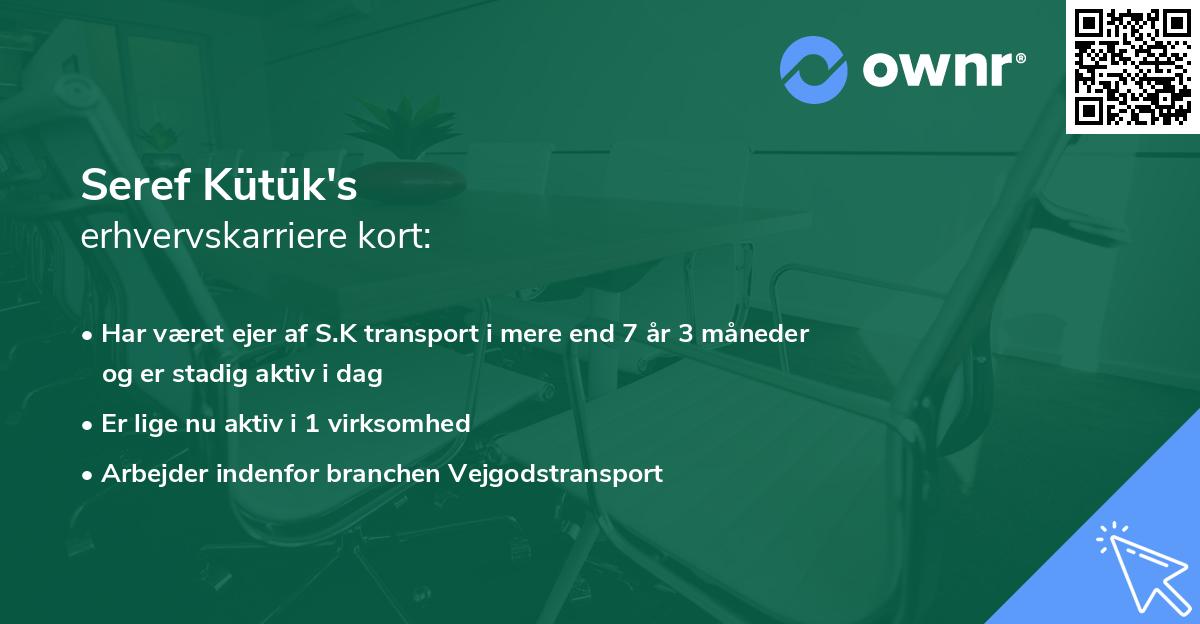 Seref Kütük's erhvervskarriere kort