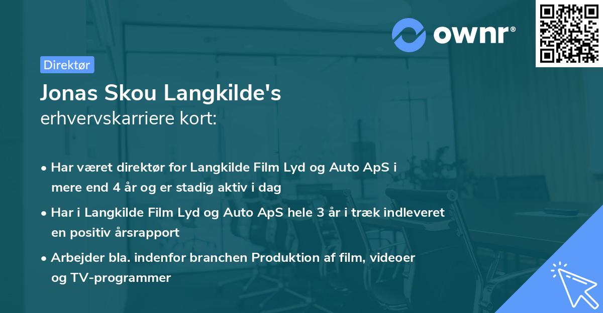 Jonas Skou Langkilde's erhvervskarriere kort