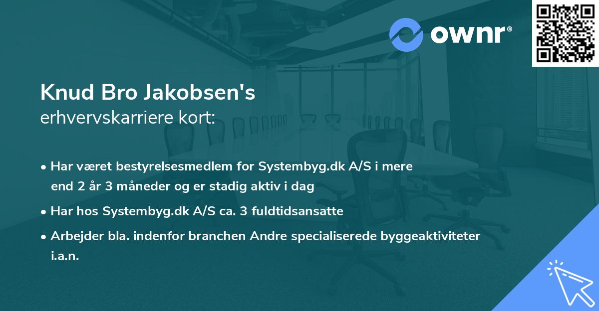 Knud Bro Jakobsen's erhvervskarriere kort