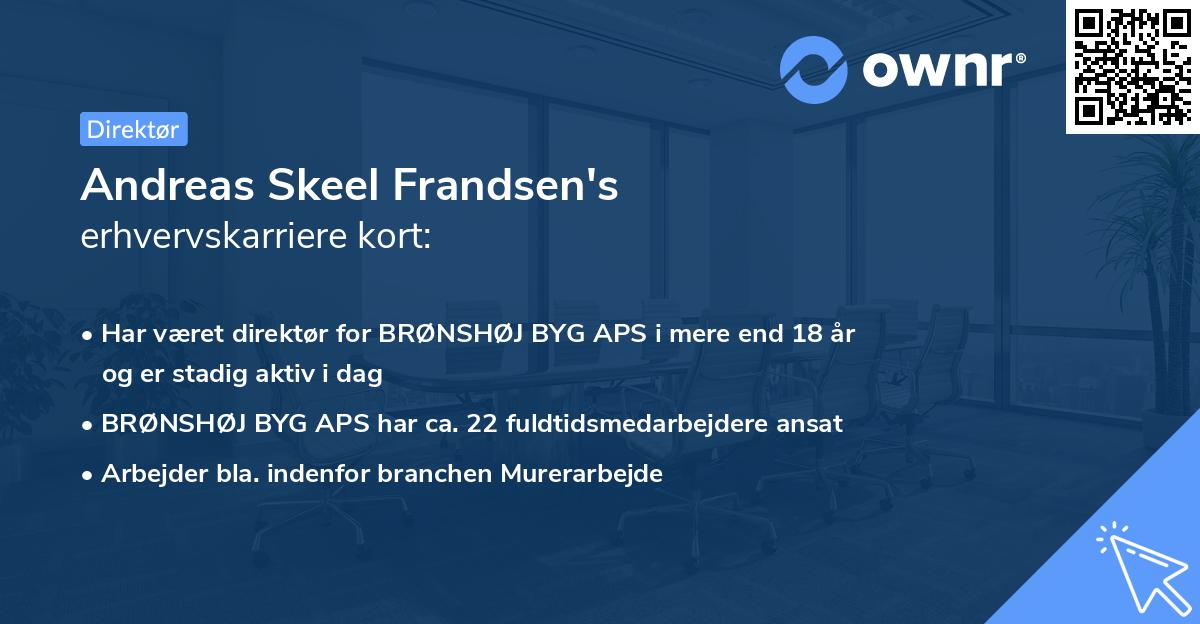 Andreas Skeel Frandsen's erhvervskarriere kort