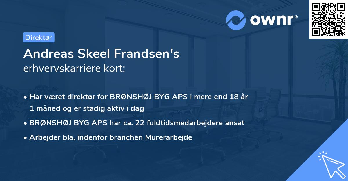 Andreas Skeel Frandsen's erhvervskarriere kort