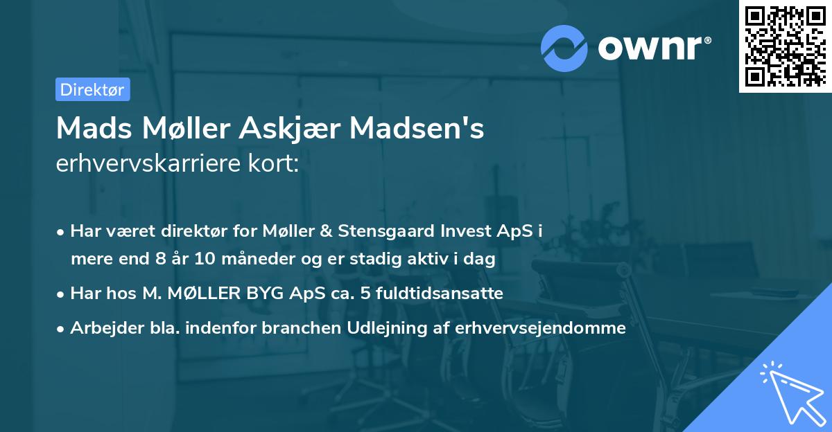 Mads Møller Askjær Madsen's erhvervskarriere kort