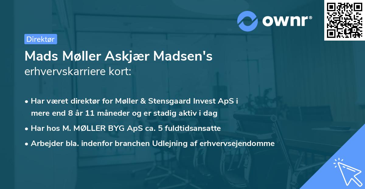 Mads Møller Askjær Madsen's erhvervskarriere kort