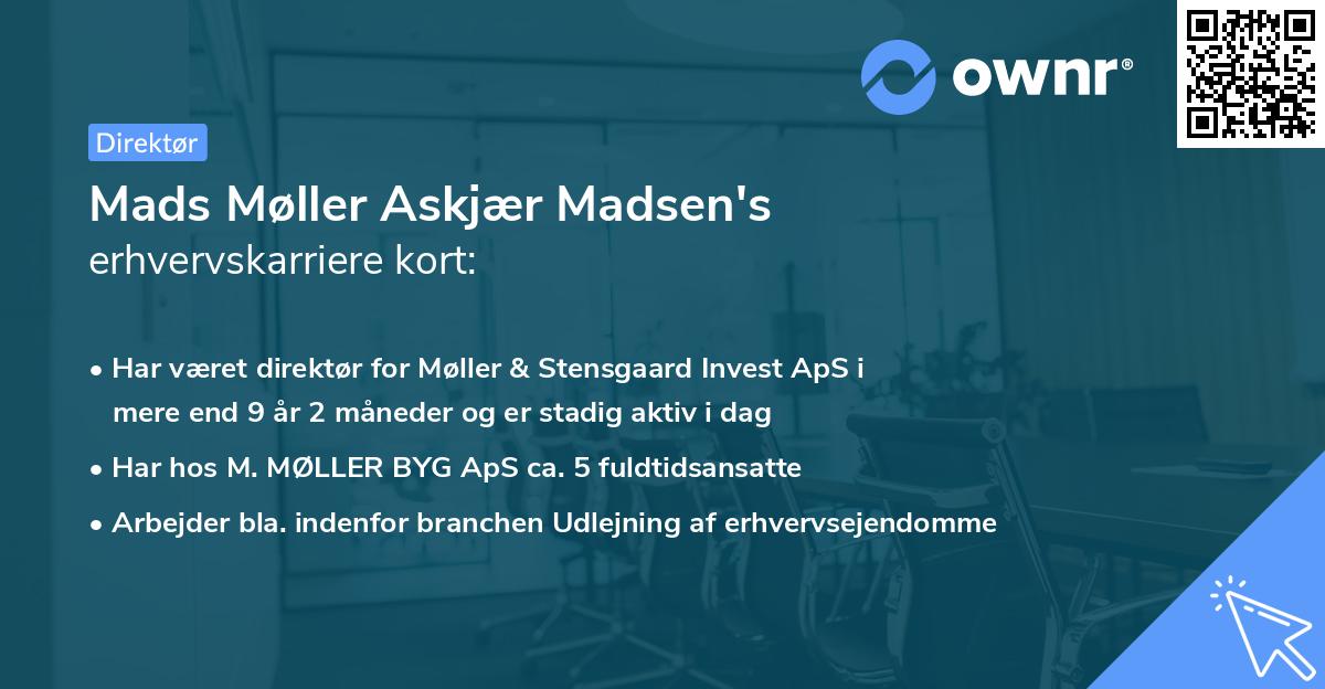 Mads Møller Askjær Madsen's erhvervskarriere kort