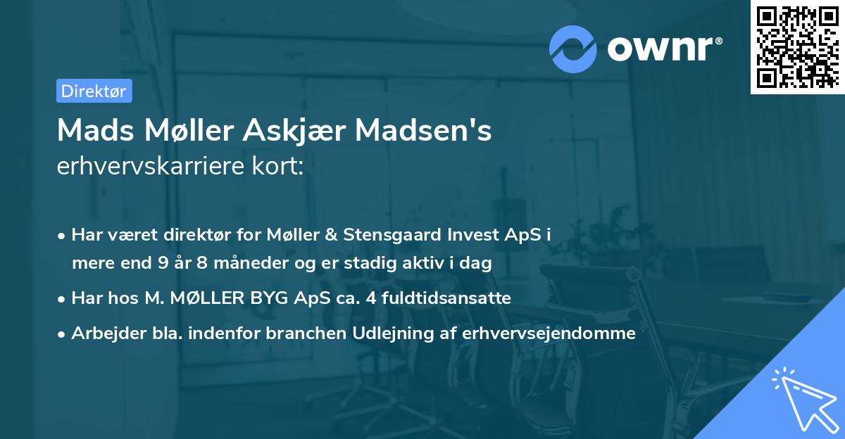 Mads Møller Askjær Madsen's erhvervskarriere kort