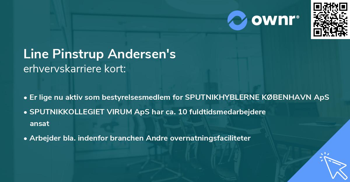 Line Pinstrup Andersen's erhvervskarriere kort