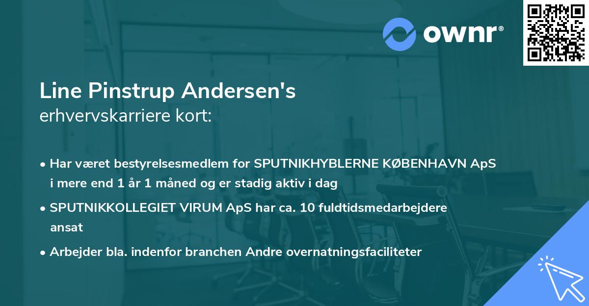 Line Pinstrup Andersen's erhvervskarriere kort