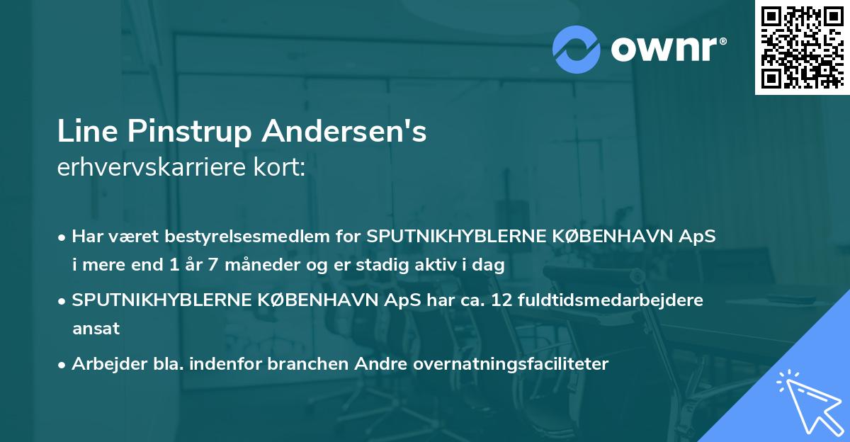 Line Pinstrup Andersen's erhvervskarriere kort