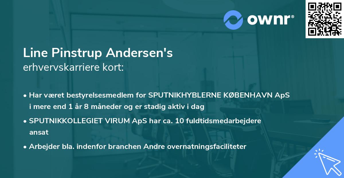 Line Pinstrup Andersen's erhvervskarriere kort