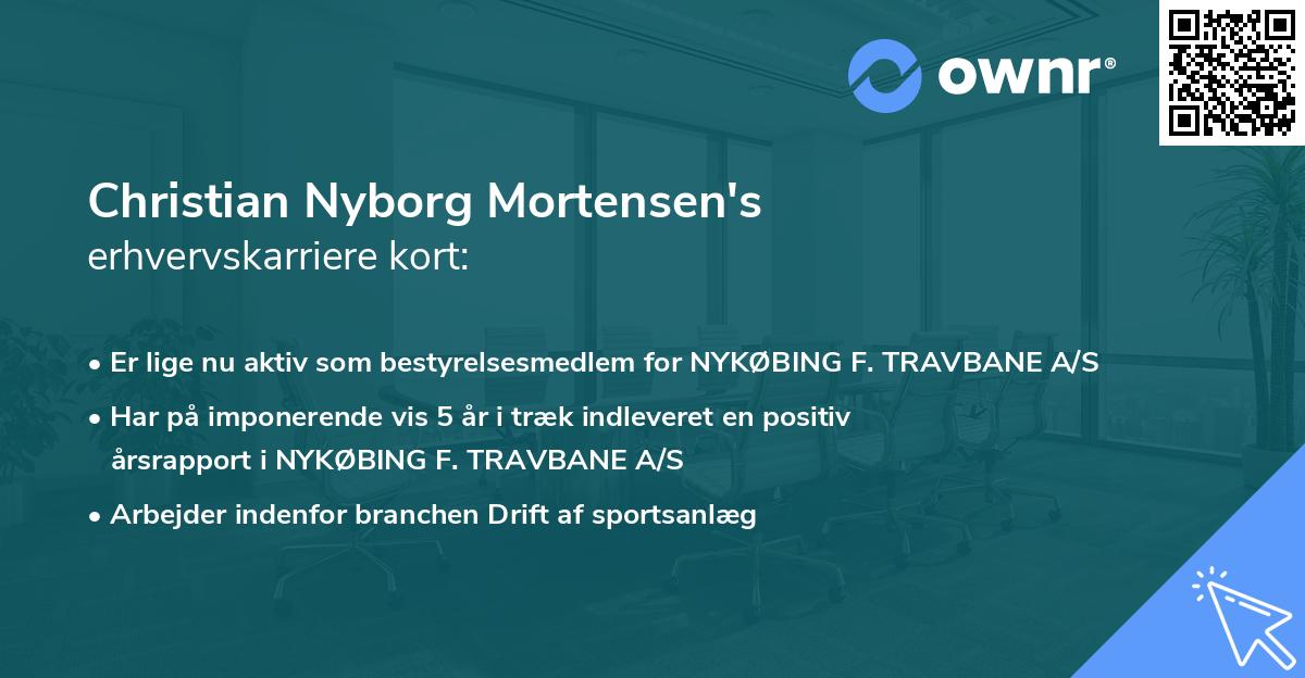 Christian Nyborg Mortensen's erhvervskarriere kort