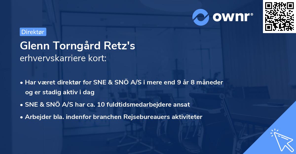 Glenn Torngård Retz's erhvervskarriere kort