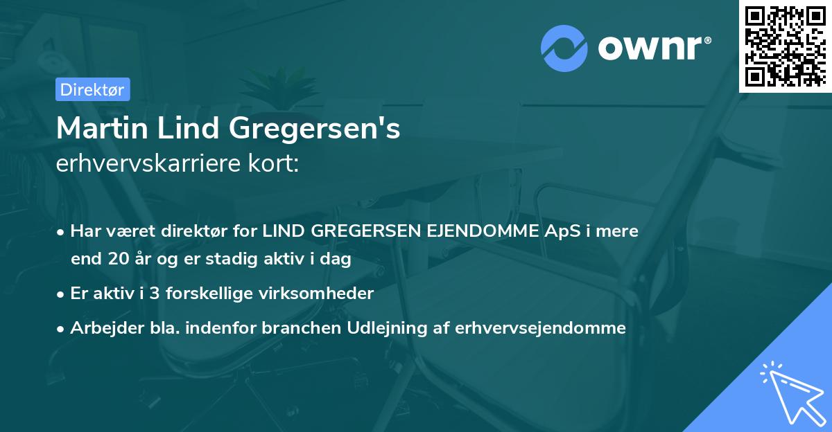 Martin Lind Gregersen's erhvervskarriere kort