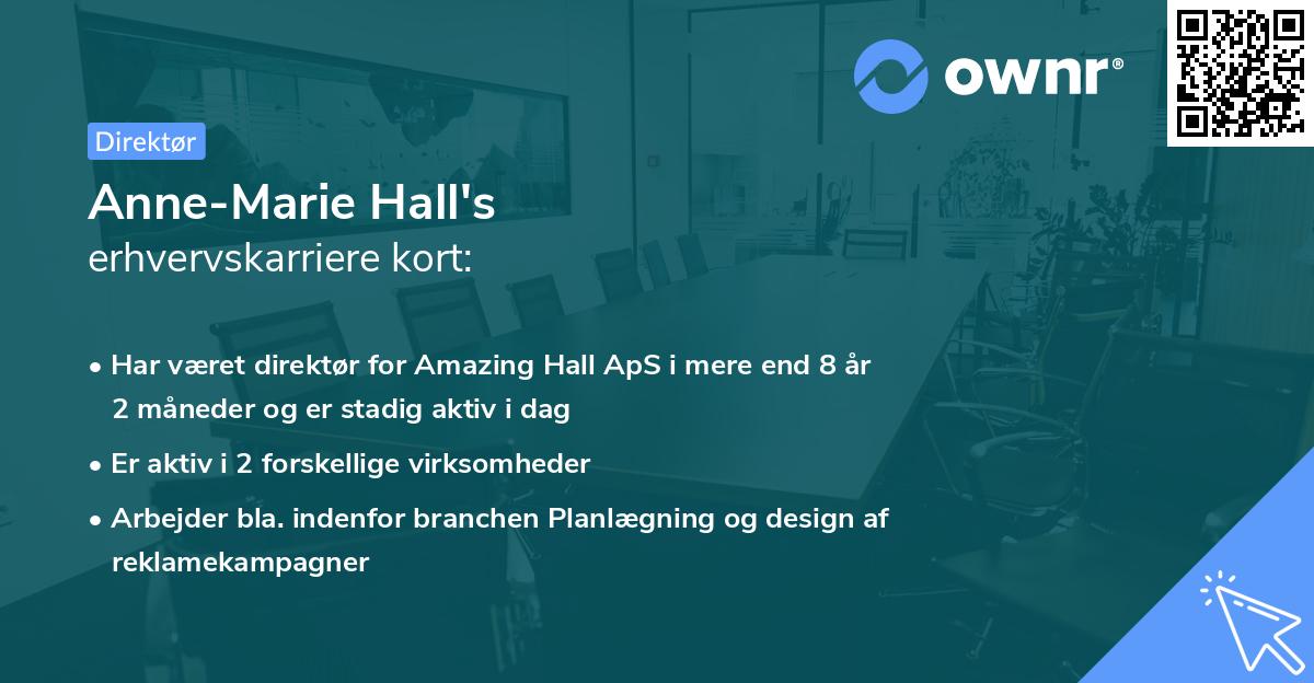 Anne-Marie Hall's erhvervskarriere kort