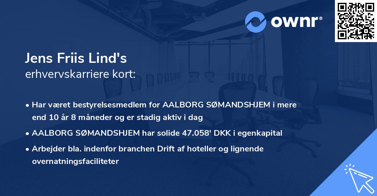 Jens Friis Lind's erhvervskarriere kort